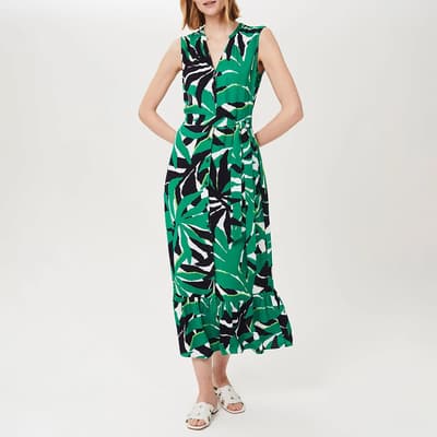 Green Laurenza Printed Dress