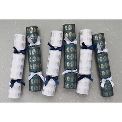 Set of 6 Gingerbread House Luxury Christmas Crackers