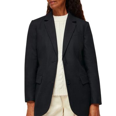 Navy Statement Wool Blend Blazer