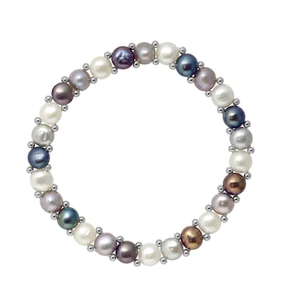Multi Row Fresh Water Pearl Necklace 3-4mm