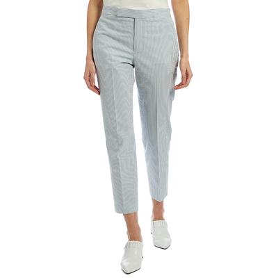 Blue Stripe Seersucker Cotton Trousers