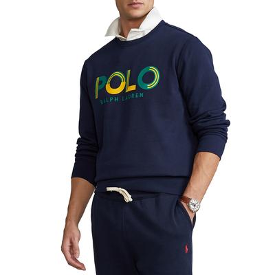 Navy Printed Logo Cotton Sweatshirt