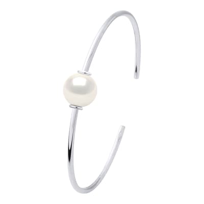 White Prestige Freshwater Pearl Bangle Bracelet 10-11mm