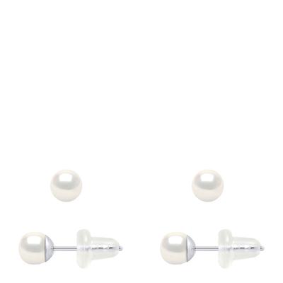 White Freshwater Pearl Earrings 4-5mm