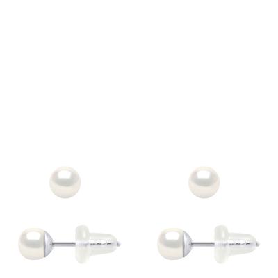 White Freshwater Pearl Earrings 4-5mm