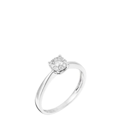 Silver Brilliant Lucia Diamond Ring