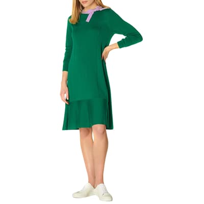 Dark Green Jenna Wool Blend Dress