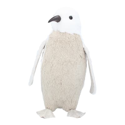 Bristle/Fabric Penguin, White 