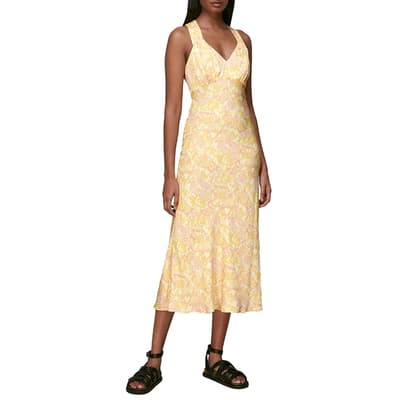 Yellow Camo Safari Midi Dress