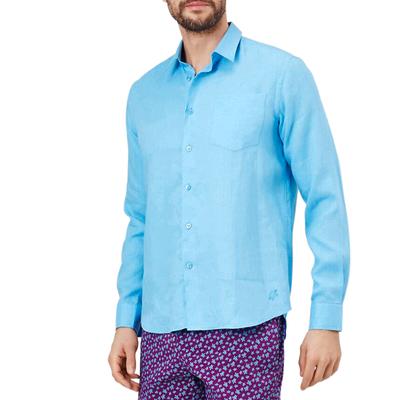 Blue Caroubis Linen Shirt