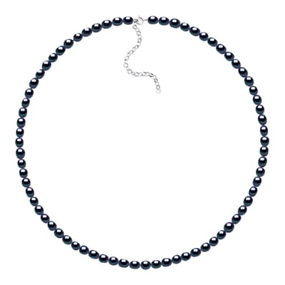 Black Tahiti Row Of Pearls Necklace