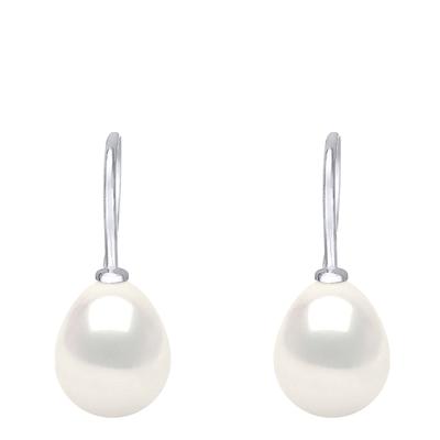 Natural White Pearl Pear Earrings