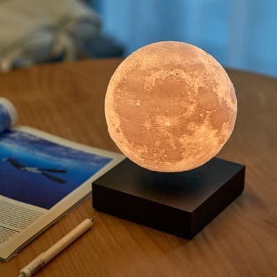 Smart Moon Lamp, Black Wood