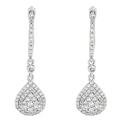 Silver "Princess Stella" Diamond Earrings