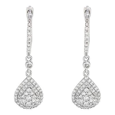 Silver "Princess Stella" Diamond Earrings