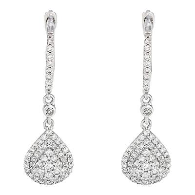 Silver "Princess Stella" Diamond Earrings