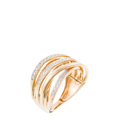 Gold Glittering Hodgepodge Ring