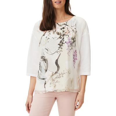 Ivory Print Kendra Silk Blend Blouse