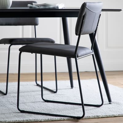 Set of 2 - Kemsley Dining Chair, Charcoal