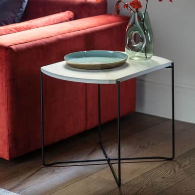 Hermosa Side Table, White Marble