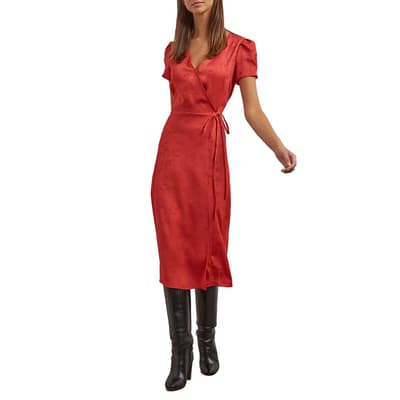Red Wrap Over Dress