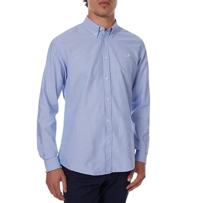 Blue Oxford Cotton Slim Fit Shirt