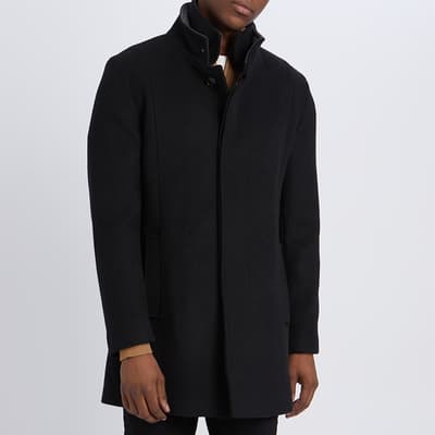 Black Steinfield Wool Blend Coat