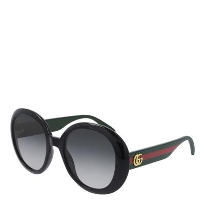 Women's Black/Grey Gucci Sunglasses 55mm