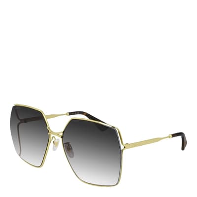 Women's Gold/Grey Gucci Sunglasses 65mm