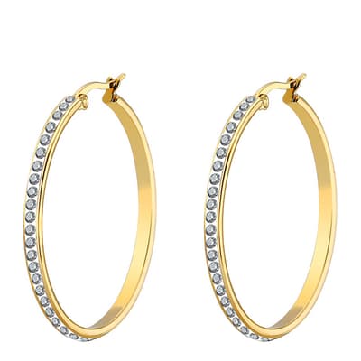 18K Gold Embelished Classic Hoop Earrings