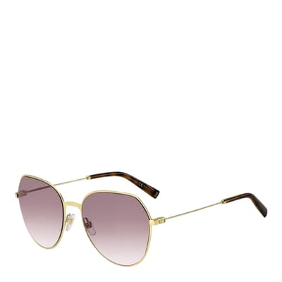 Womens Gold/Purple Givenchy Sunglasses 60mm