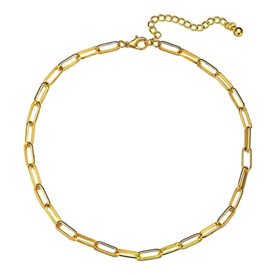 18K Gold Open Link Necklace