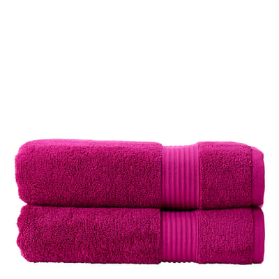 Ambience Pair of Hand Towels, Orchid