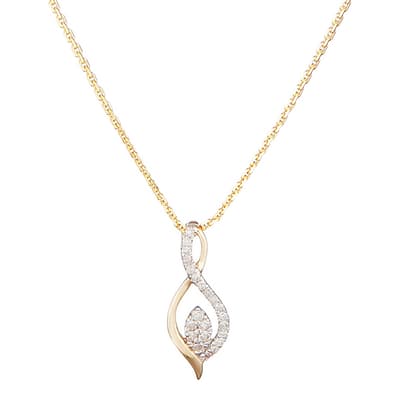 Gold "Luna" Diamond Pendant Necklace