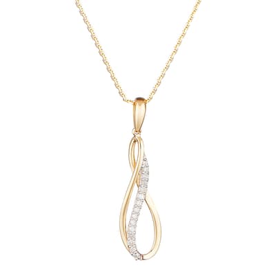 Gold "Infinito" Diamond Pendant Necklace
