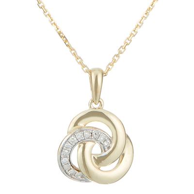 Gold "Trior" Diamond Pendant Necklace