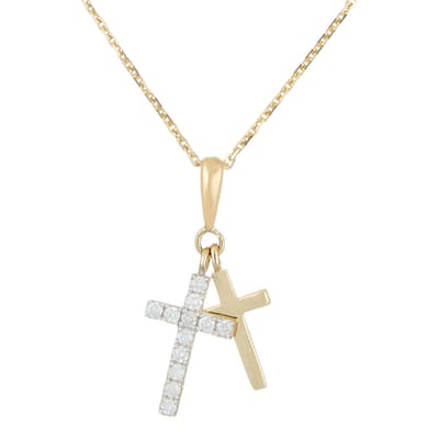Gold "My Faith" Diamond Pendant Necklace