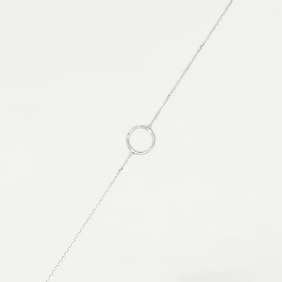Silver "Circle" Diamond Bracelet