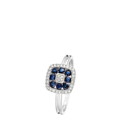 Silver "Volga" Sapphire Ring
