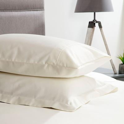 600Tc Sateen Square Pillowcase, Ivory