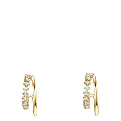 White/Yellow Gold Stud Earrings