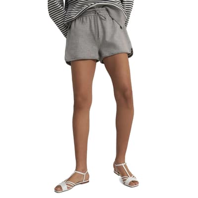 Grey Pull On Cotton Blend Shorts