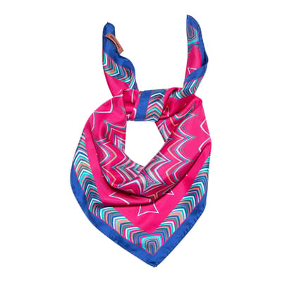 Bright Pink Woven Silk Scarf