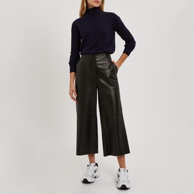 Black Leather Culottes