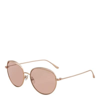 Women's Rose Gold/Pink Jimmy Choo Sunglasses 56mm