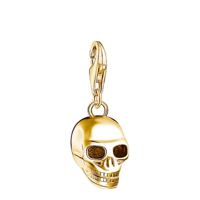 Gold Skull Charm Pendant