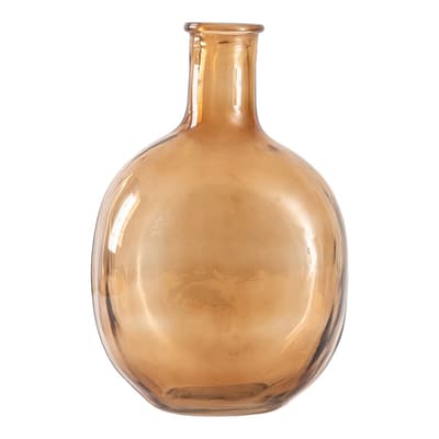 Burwell Bottle Vase, Brown