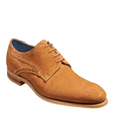 Terracotta Suede Mason Derby Shoes F Fit