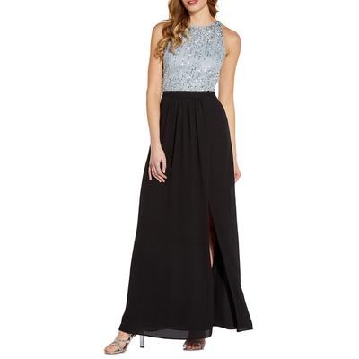 Black Pleated Side Slit Skirt