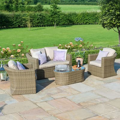 SAVE £450 - Winchester 2 Seat Sofa Set with Fire Pit Coffee Table